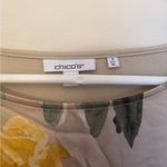 Chico's Women’s Satin Garden Long Sleeve Tee Size 3 XL Beige Floral Scoop Neck Photo 6