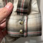 Wrangler ‎ Brown and Cream Long Sleeve Pearl snap Down Shirt vtg Photo 3