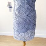 Aidan Mattox Blue Sequin Beaded Cap Sleeve Embellished Cocktail Dress NWT | 0 Photo 9