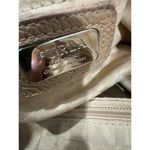 Furla  Tan Pebbled Leather Chain Lock Drawstring Satchel Shoulder‎ Bag Y2K Boho Photo 7