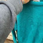 Vintage 80s Pickett and Post Teal Blue Green knit crewneck sweater Size M Photo 5