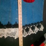 Taylor G. Dallas Texas Blue Denim Vest with Lace & Velvet Size XLarge Photo 14