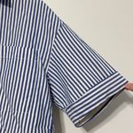 ZARA  Oversized Striped Button Down Crop Shirt Top Size Small Blogger Fave Photo 5