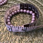 NWT Angelas Designs 6 handmade lavender faux pearl bracelets great for stacking Photo 3