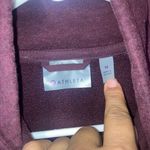 Athleta  CYA Stronger Purple High Neck Hooded Full Zip Sweater Medium #754 Photo 3