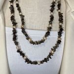 Single Layer Pink Pearl & Natural Stone Necklace Photo 2