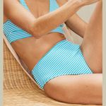 Aerie NWT Crinkle Stripe High Cut Bikini Bottom Photo 0