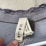 Free People  Henley Top lace womens Purple (large) bohemian boho contemporary Photo 1