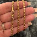 Gold Plated Stainless Steel Cross Pendant 24” Rope Chain – CZ Iced Out Necklace Photo 7