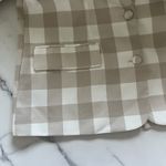 Anthropologie Maeve Gingham Blazer white Oatmeal Check Sz Large preppy Academia Photo 8