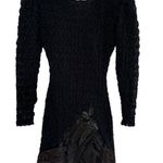 Vintage 80's Diamond's Run by Wayne Diamond sequin beaded black dress X Photo 15