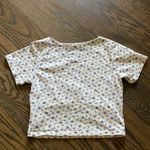 Brandy Melville  Blue Floral Crop Top Photo 2