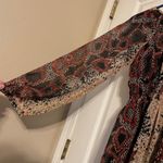 Three Eighty Two NWT  Smocked Waist Aztec Mini Dress W/Slip Dress Sheer Sleeve S Photo 2