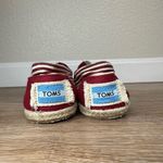 Toms NWOT  Red White Striped Slip On Flat Shoes, Size 7.5 Photo 8