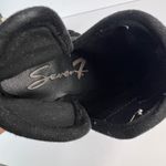 Seven7 Women's Soho Boot Black Suede CutOut Side Block Heel Ankle Booties Size 7 Photo 6