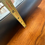 Black Vegan Leather Hobo Bag Metal Shoulder Handles Photo 5