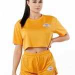 Alphalete Women’s Varsity Crop - Marigold,Size Medium Photo 0