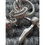 Judith Ripka  Triple Hoop Circle Drop Earrings in Sterling Silver 925 Photo 5