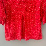 ZARA Red Flowy Blouse Photo 4