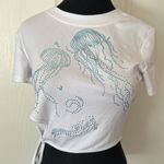 Cider NWT  JELLYFISH RHINESTONE CUT OUT SIDE TIE TEE Photo 1