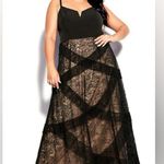 City Chic NWT Sexy Ruffle Maxi Dress In Black Size L/20 Photo 0