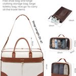 Weekender Travel Bag, Carry On Overnight Duffle Bag with Laptop Compartment, 4PCS Gym Duffel Bag for Women Photo 1