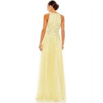 Mac Duggal  lemon high low embellished high neck sleeveless gown NEW Photo 1