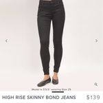 Mott & Bow Jeans Womens 31 x 28 Black High Rise Skinny Bond Pants Slimming Photo 7