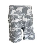 Reebok Womens  High Rise Fitted Biker Shorts in Silver Sconce Camouflage Camo - M Photo 1