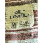 O'Neill O’Neill Striped Long Sleeve Button-Up Shirt – Size M, Textured Red Cream Photo 3