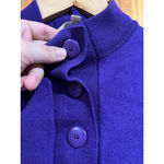 Sézane Womens Sezane 100% Merino Wool Purple Henley Jumper Size XXS SHRUNK Photo 2