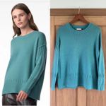 Zaket & Plover Pearl Stitch Wool Blend Knit Sweater in Lagoon Blue Women’s Small Photo 1