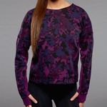 Nike sportswear women’s tech fleece crew zip back purple camo sweatshirt small Photo 0