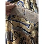 Mureli 100% Silk Women’s Jacket Shirt Nautical Multicolor Zip Pocket Size XL Yellow Photo 9