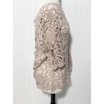 Umgee Crochet Knit Top Cream Beige Medium Bohemian Cottagecore 3/4 Sleeve Photo 2