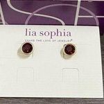 Lia Sophia  Garnet Stone Earrings Photo 0