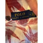 Ralph Lauren Polo  Dress Women 6 Red White Floral Linen Belted Wrap Preppy Boho Photo 9