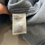 H&M  Love Coachella Denim Jacket Womens 10 Blue Raw Hem Flower Embroidered Casual Photo 4