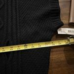 Alice + Olivia  Black Open Cable Knit Short Sleeve Cardigan One Size NEW Sample Photo 2