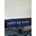 American Eagle  Midi Jean Shorts Button Fly Cuffed Raw Hem Size 2 Photo 4