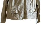 Chico's  Cotton Tan One Button Lightweight Cozy Womens Jacket SZ 1 Photo 3