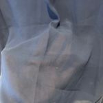 Japna  Blue Short Sleeve Zipper Back Slightly Sheer Top Womens Medium Career Photo 4