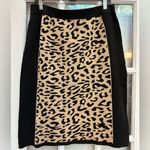 Neiman Marcus  Designer Knit Pull On Sweater Leopard  Print Pencil Skirt Size XL Photo 2