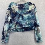 Delia's  Women's Button Front Cardigan Cropped Blue Tie Dye Plus Size 3X Scoop Photo 1