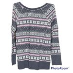 Victoria's Secret Victoria’s Secret Woman’s Thermal Winter Printed Long Sleeve Pajama Top Photo 5