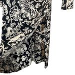Lauren Ralph Lauren Black & White Floral Long Sleeve Wrap Style Dress Women Sz 2 Photo 6