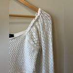 AQUA  crochet knit long sleeve semi cropped top Photo 1