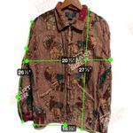 Orvis 026-004 Vintage Jacket Womens S Brown Elephant Applique Art To Wear Toggle Photo 6