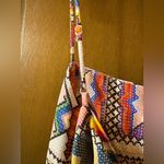 Farm Rio  Amulet Linen Blend Aztec Ikat Beaded Tie Back Midi Dress Photo 10