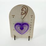 Y2K Big Heart Earrings, Bling Heart Kawaii, Y2K Fashion, Heart 2000's Purple Photo 2
